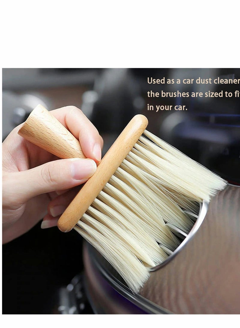 Excefore Soft Detail Brush, High Density Ultra Car Interior Dusting Brush Cleaning Wooden Handle Dust for Interior, Keyboard, Leather, Home - Image 5