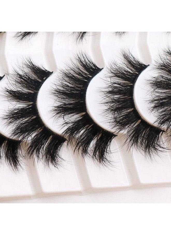 Fyonas - False Eyelashes Pack 20Mm Super Fluffy 6D Faux Mink Lashes Soft Long Dramatic Luxury Volume Eye Lashes 7 Pairs Pack - Image 1