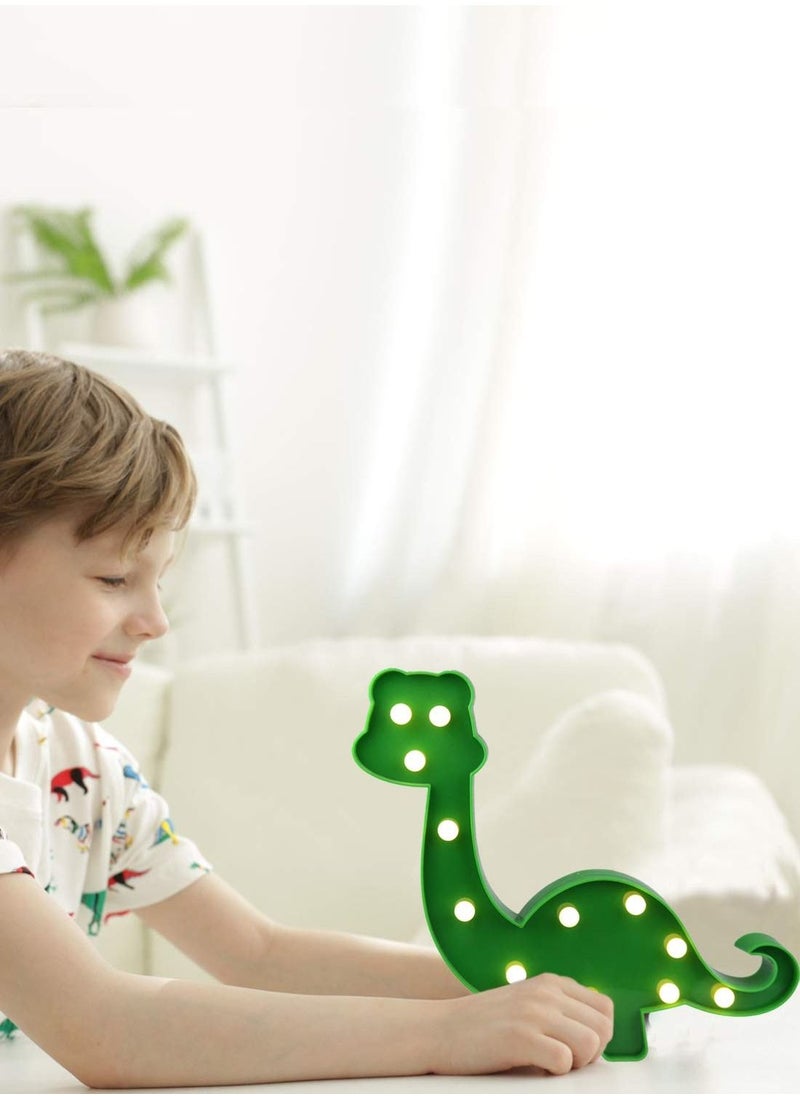 Salla - Dinosaur Marquee LED Night Light Green 31.5cm - Image 1