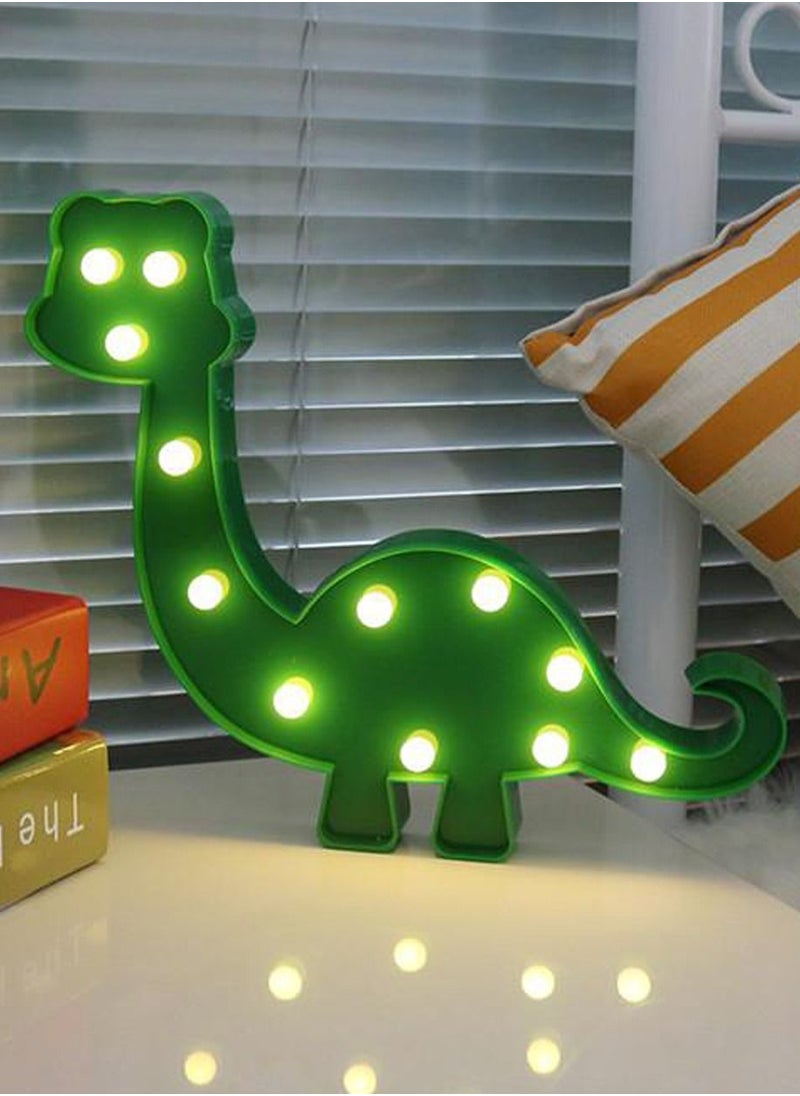 Salla - Dinosaur Marquee LED Night Light Green 31.5cm - Image 1