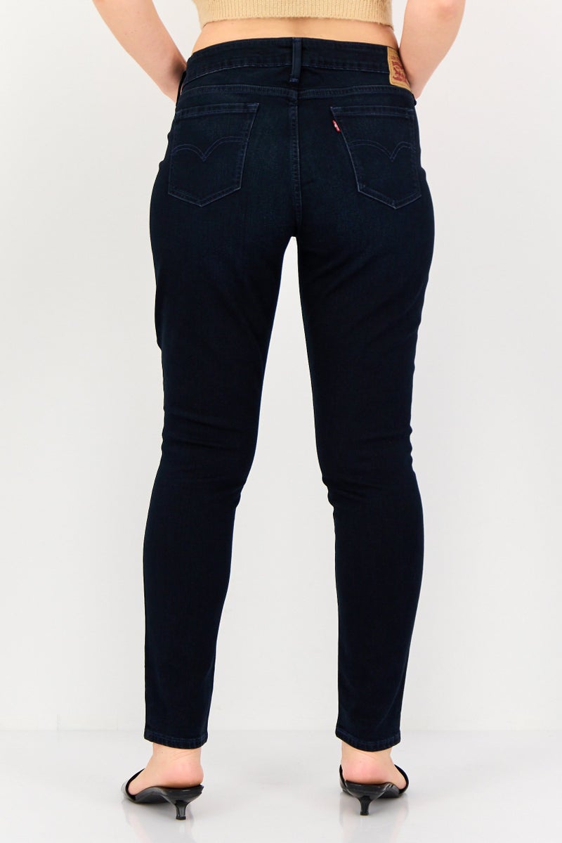 Levi's Women Skinny Fit Dark Wash Stretchable Denim, Dark Navy - Image 3