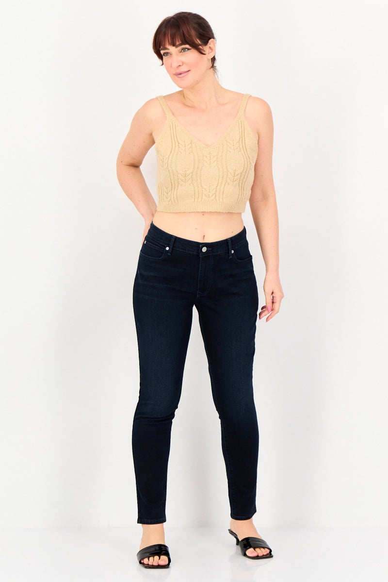 Levi's Women Skinny Fit Dark Wash Stretchable Denim, Dark Navy - Image 4