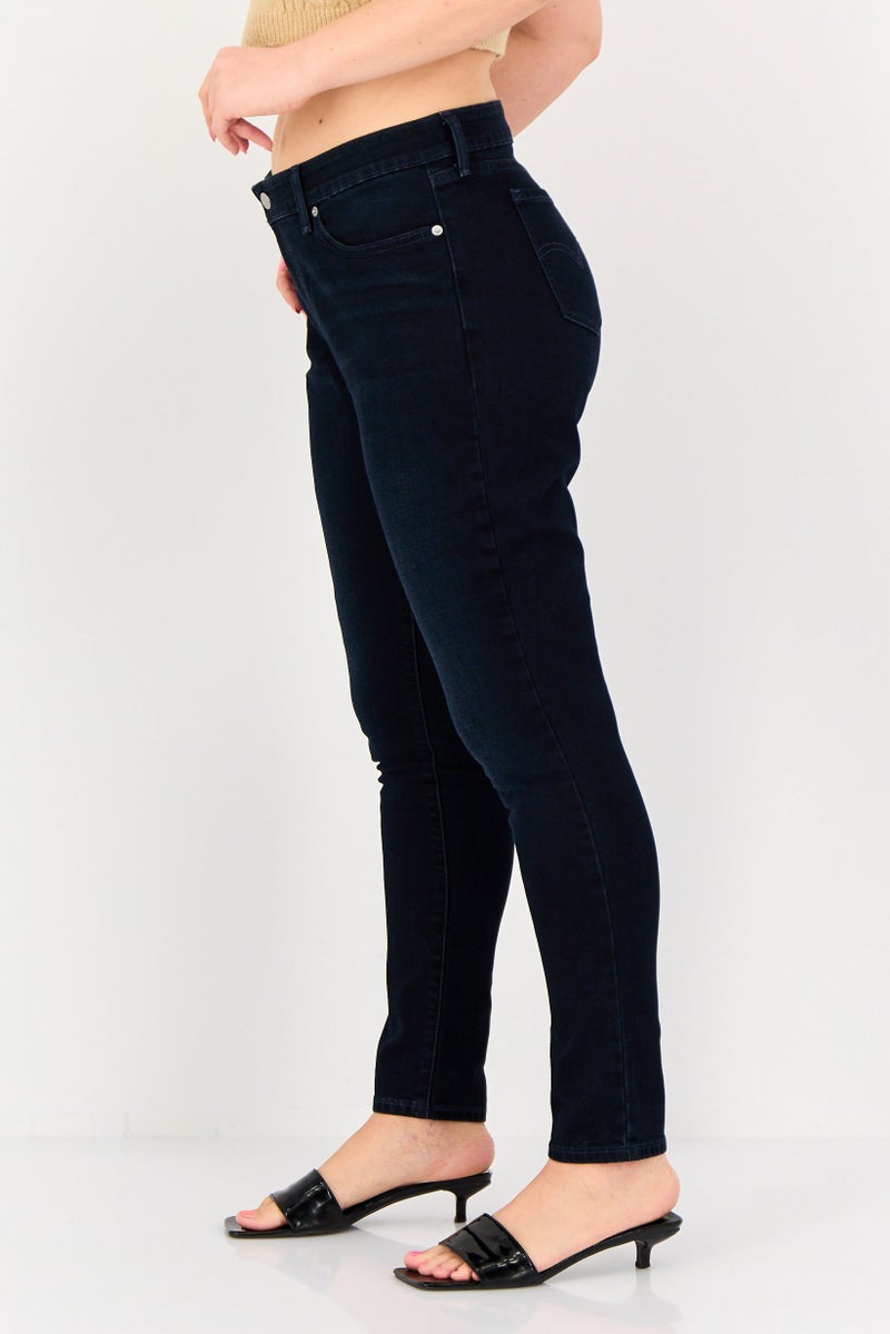 Levi's Women Skinny Fit Dark Wash Stretchable Denim, Dark Navy - Image 2