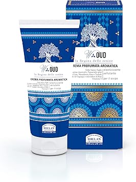 Helan W Oud Moisturising Rich Velvety Body Cream with Essential Fatty Acids Antioxidant Properties Macadamia Vitamin E Scented Gentle Moisturiser for Softer Skin Made in Italy 200 ml - Image 1