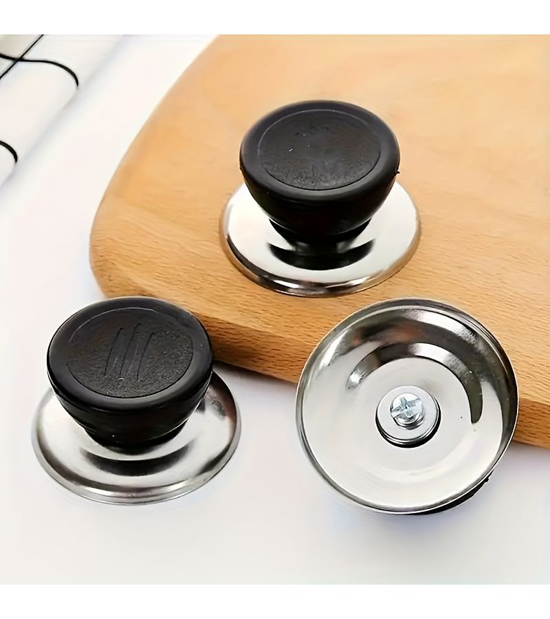 6 Pieces Black Heat Resistant Pot Lids Durable PP Material Even Heating Design Scratch Resistant Dishwasher Safe Suitable For All Stoves Gas Electric - Image 2