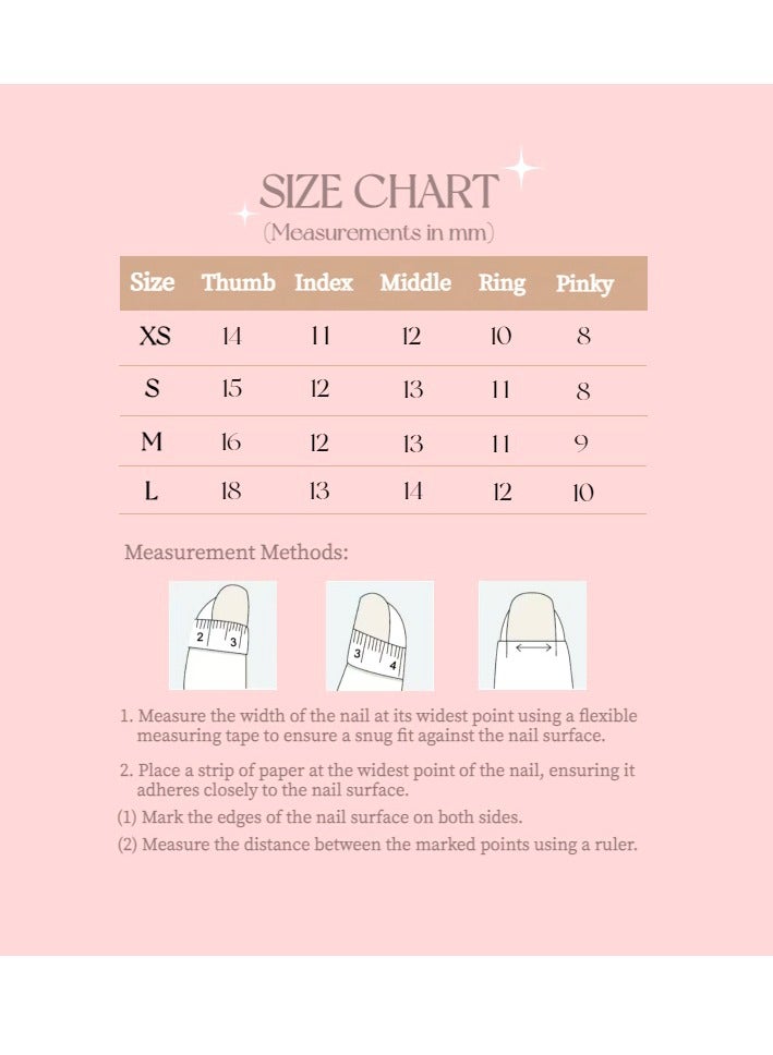 Artist Design/Silver Rose Metal Shiny (Handmade)/Press On nails/Luxury Hand Painted/Long Almond/11 PCS/M Size - Image 3