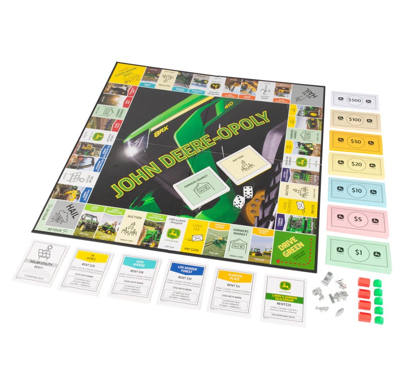 TOMY John Deereopoly Kids Board Game  Cooperative Farming Games for Kids  Classic Board Games for Family Game Night  Tractor Themed Board Game  Farm Games Ages 8 Years and Up - Image 2