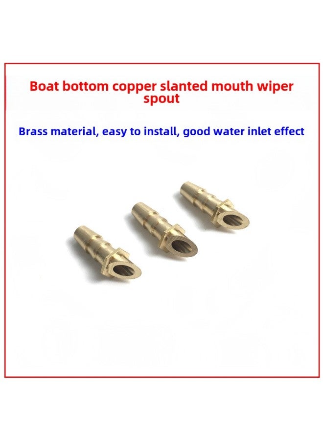 Model Water Cooling Inlet Nozzle Small Boat Stern Machine With Water Scraping Inclined Scraping Nozzle Inclined Bottom Scraping Nozzle-Color:Slanted Mouth Without Threaded Faucet  - Image 1