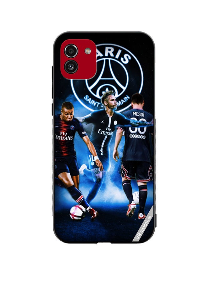 VR CREATIVE Protective Case Cover For Samsung Galaxy A03 Player Football Design Multicolour - Image 1