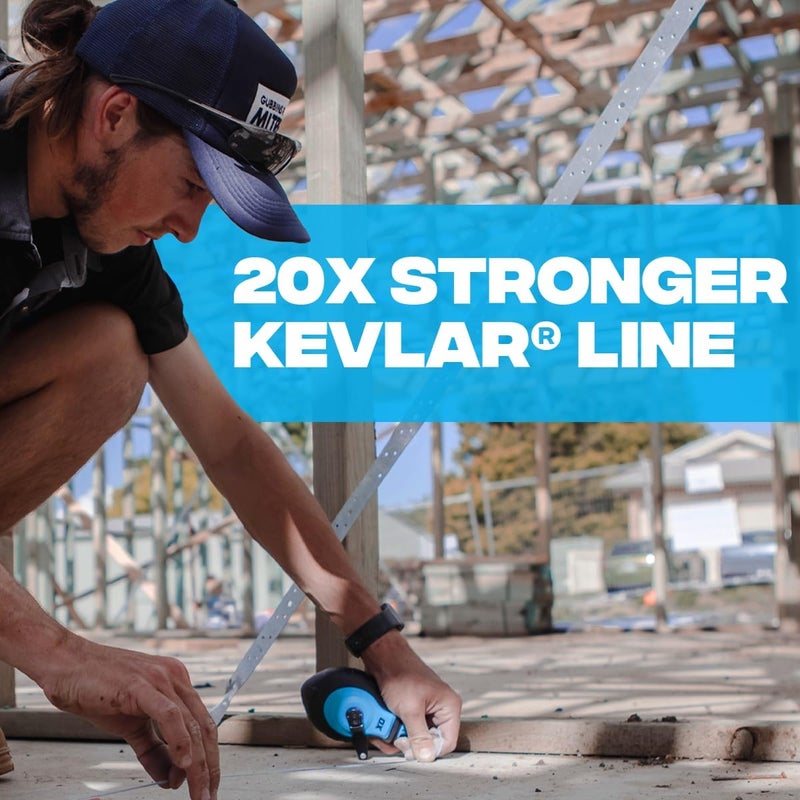 Ox Tools Pro Aluminum Body Chalk Reel 6x Gear with Kevlar Reinforced Line | Strong Thick Bold Chalk Line | Chalk Line Tool | Chalk Box | KEVLAR line - Image 4