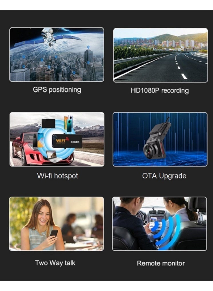 Full HD 1080P 4G WiFi Car DVR Dashboard Camera GPS Logger Dashcam with Rearview Camera - Image 5