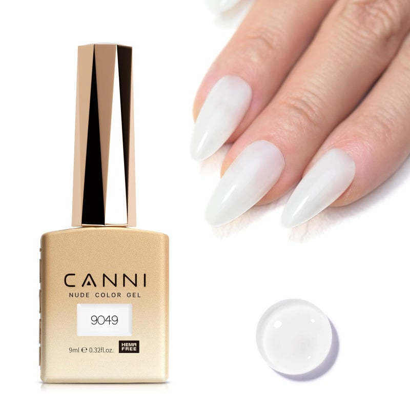 CANNI Milky White Gel Nail Polish - 1Pcs Translucent Jelly Gel Polish Neutral Color Soak Off LED Nail Manicure Salon DIY - Image 1