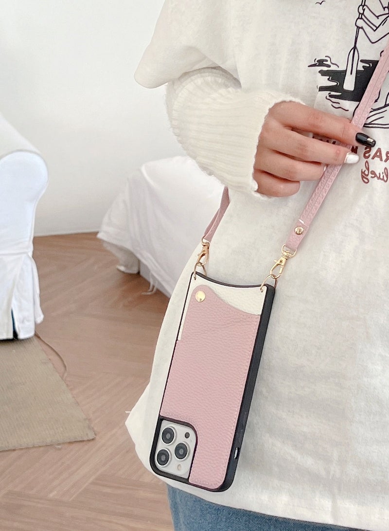 Suteni Color Block Back Cover Card Slots Leather Phone Case for iPhone - Image 2