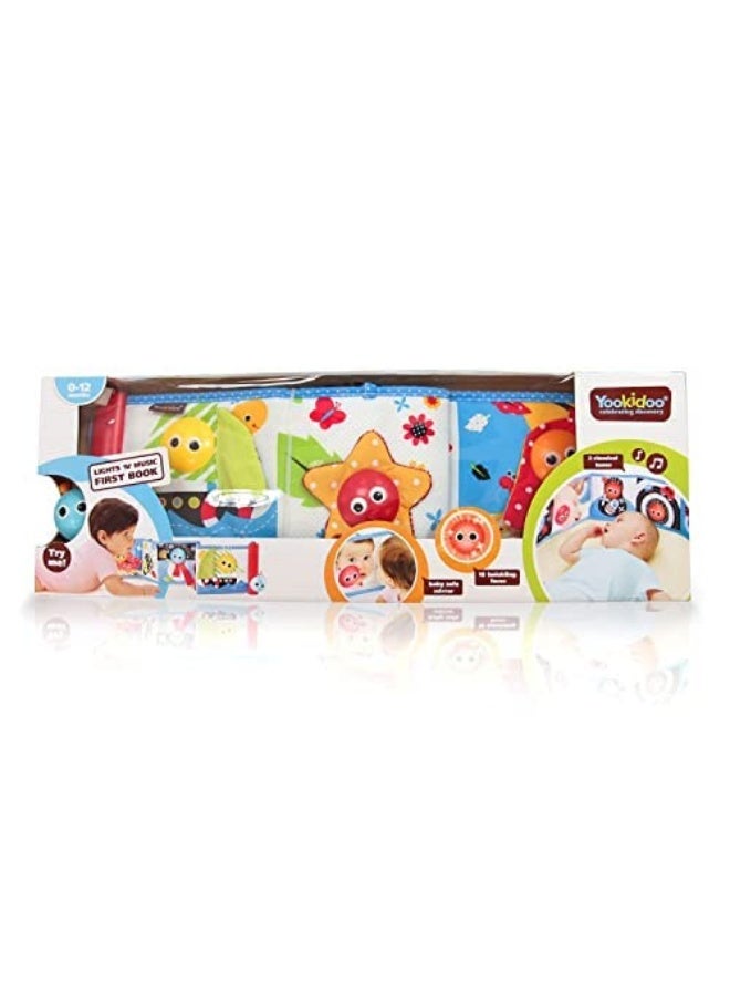 Yookidoo First Soft Cloth Baby Book - Lights and Music (0 to 12 Months). Essential Toy for Infant and Newborn's Playmats Promotes Sensory Development and Tummy-Time Training - Image 4