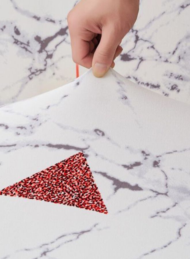 نيبمينينت غطاء أريكة بطبعة مثلثات ونمط رخام متعدد الألوان - Image 4