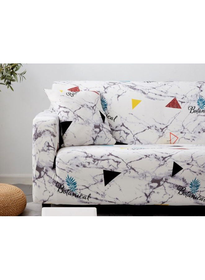 نيبمينينت غطاء أريكة بطبعة مثلثات ونمط رخام متعدد الألوان - Image 3