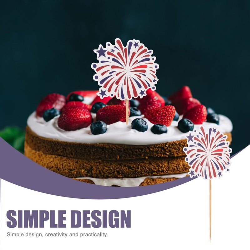 Patriotic Cupcake Toppers 12pcs Non Edible Cake Decorations For 4th Of July Party - Image 4