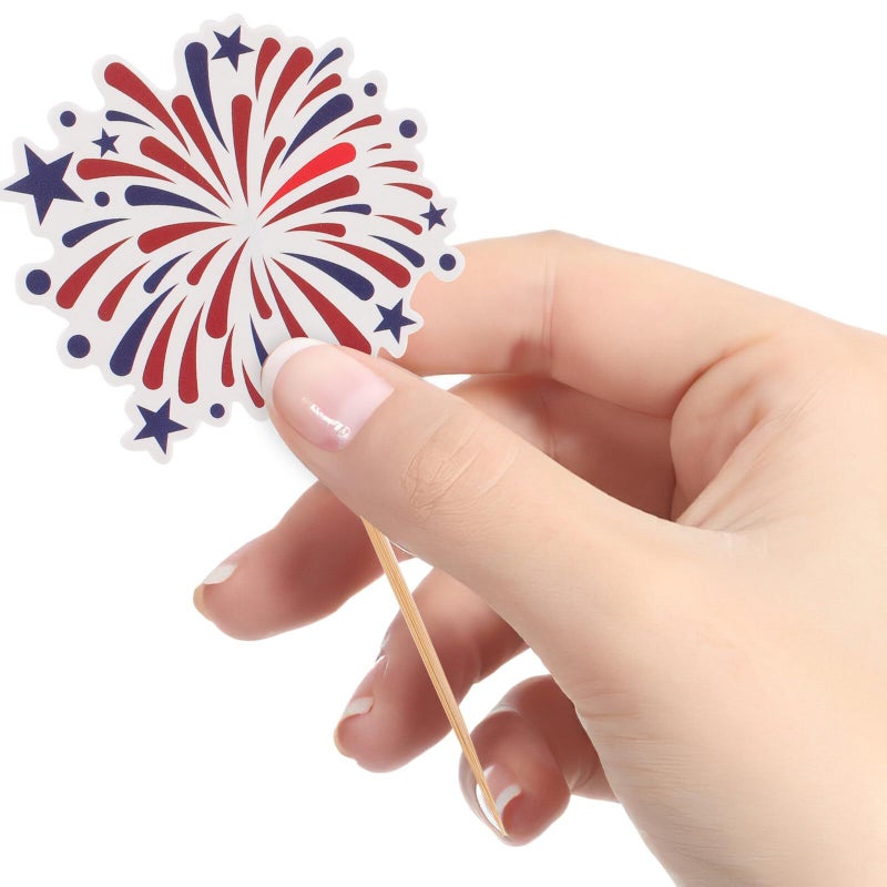 Patriotic Cupcake Toppers 12pcs Non Edible Cake Decorations For 4th Of July Party - Image 5