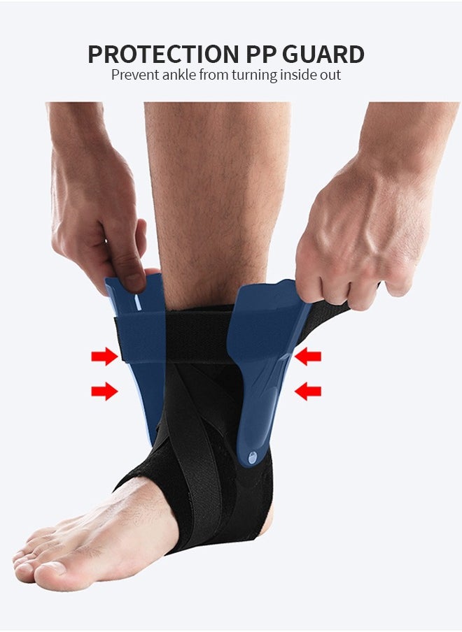 GROIC Ankle Brace, Ankle Stabilization Support, Ankle Sprain Prevention Ankle Protector, Ankle Injury Recovery Wrap, Lace Up Ankle Support for Running, Basketball, Volleyball (L)  - Image 2