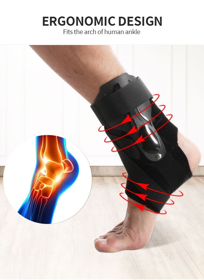 GROIC Ankle Brace, Ankle Stabilization Support, Ankle Sprain Prevention Ankle Protector, Ankle Injury Recovery Wrap, Lace Up Ankle Support for Running, Basketball, Volleyball (L)  - Image 4