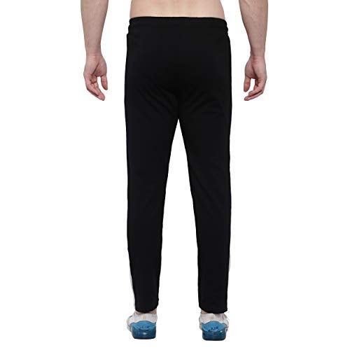 FASHA Men Regular Fit Mid Rise Cotton Track Pant | Casual Wear Trousers Pack of 2, Multicolor, 34 - Image 3