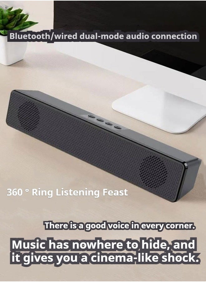 New desktop computer speaker Bluetooth speaker bass Bluetooth/wired dual-mode audio multimedia Bluetooth audio