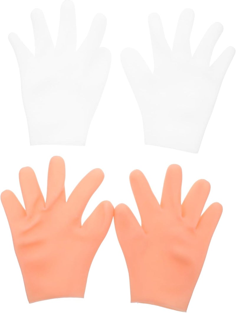 Healeved 2pairs Moisturizing Beauty Gloves Professional Sunscreen Moisturizing Gloves for Dry Hands - Image 1