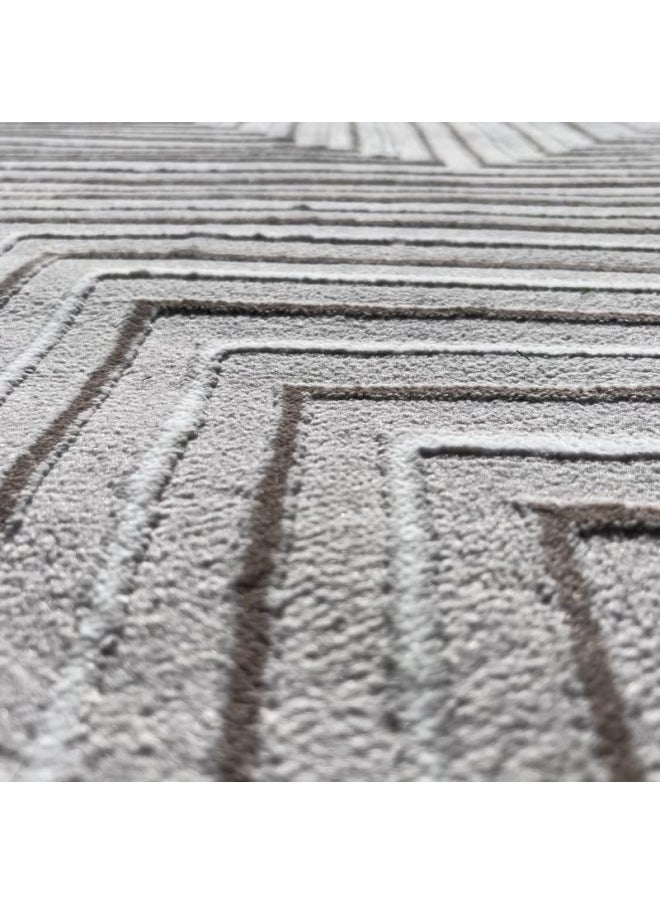 HANDPICKED FURNITURE Neutral Beige Rectangular Carpet Ultra Soft Area Carpets For Bed Room Living Room And Dining Room Anti-Slip Floor Carpets Easy To Clean Made In Turkey  - Image 5