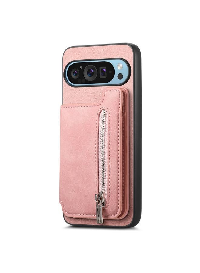 S-TOP Case For Google Pixel 9 / 9 Pro Retro MagSafe Zipper Wallet Card Bag Back Phone Case - Image 2