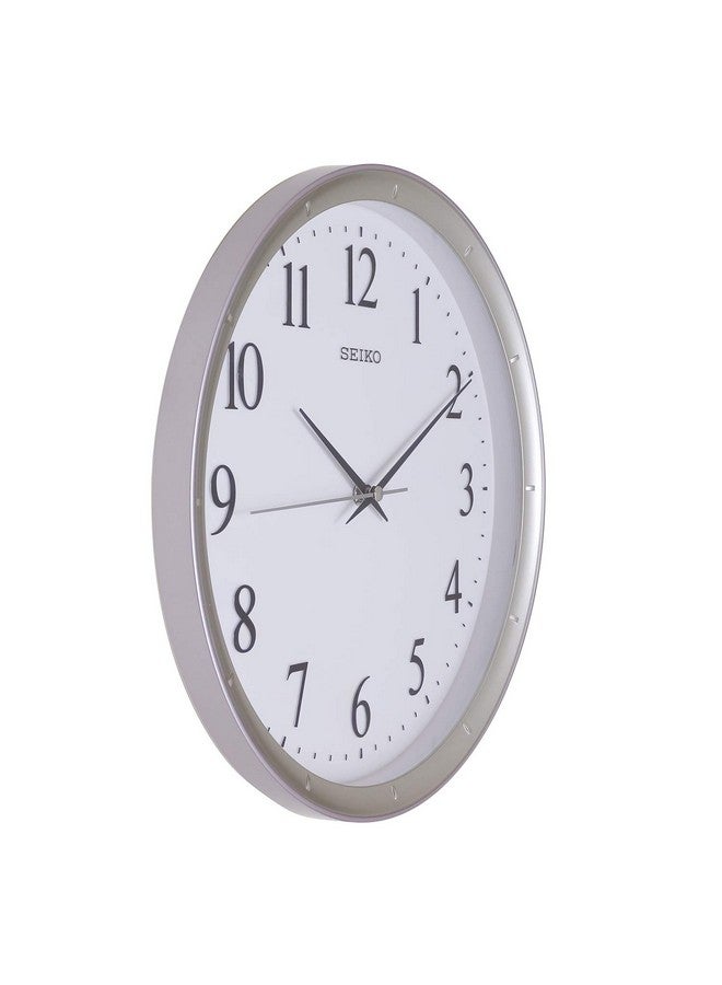 Seiko سايكو كلاسيك جولة رمادية تناظرية بلاستيكية أرقام إنجليزية ديكور منزلي ساعة حائط (الحجم: 31 x 4.4 x 31 سم | الوزن: 850 جرام | اللون: رمادي) - Image 5