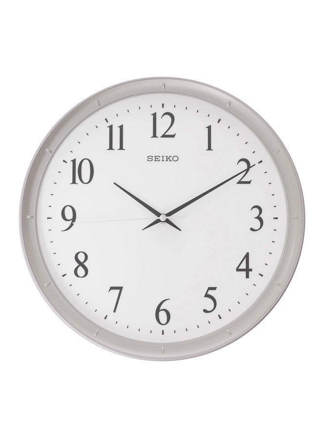 Seiko سايكو كلاسيك جولة رمادية تناظرية بلاستيكية أرقام إنجليزية ديكور منزلي ساعة حائط (الحجم: 31 x 4.4 x 31 سم | الوزن: 850 جرام | اللون: رمادي) - Image 1