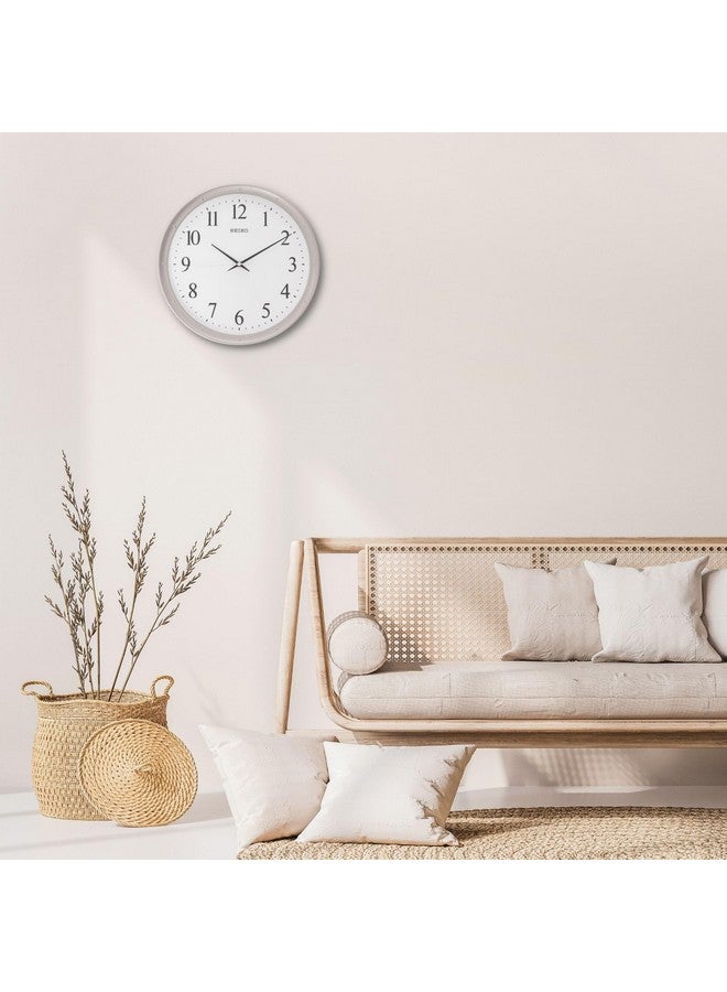 Seiko سايكو كلاسيك جولة رمادية تناظرية بلاستيكية أرقام إنجليزية ديكور منزلي ساعة حائط (الحجم: 31 x 4.4 x 31 سم | الوزن: 850 جرام | اللون: رمادي) - Image 2