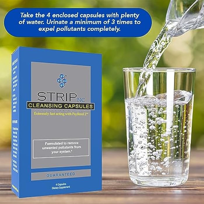 Wellgenix Strip NC Herbal Cleanse Detox Capsules - Extra Strength Cleansing - One Day Quick Flush - 4 Capsules (1 Pack) - Image 4