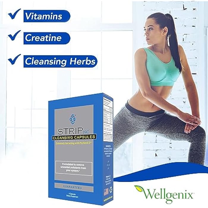 Wellgenix Strip NC Herbal Cleanse Detox Capsules - Extra Strength Cleansing - One Day Quick Flush - 4 Capsules (1 Pack) - Image 3
