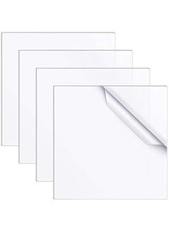 Arabest 4 Pieces 3 x 3 Inch Clear Acrylic Plastic Panels 0.080 1/12 Thick Acrylic Square Display Sheets Sign for Picture Frame Glass Replacement Table Signs Calligraphy Painting  - Image 1