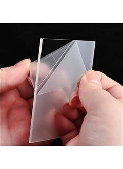 Arabest 4 Pieces 3 x 3 Inch Clear Acrylic Plastic Panels 0.080 1/12 Thick Acrylic Square Display Sheets Sign for Picture Frame Glass Replacement Table Signs Calligraphy Painting  - Image 3