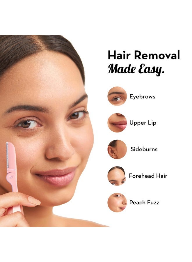 Plush Fubu Plush Foldable & Reusable Face & Eyebrow Razor for Women (Pack of 3) | Also for Upperlips, Forehead, Sideburns and Eyebrow | Painless and Instant Hair Removal at Home - Image 4