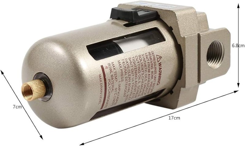 Aluminum Alloy Air Compressor Water Trap Filter Regulator 1 0MPa Pressure - Image 1