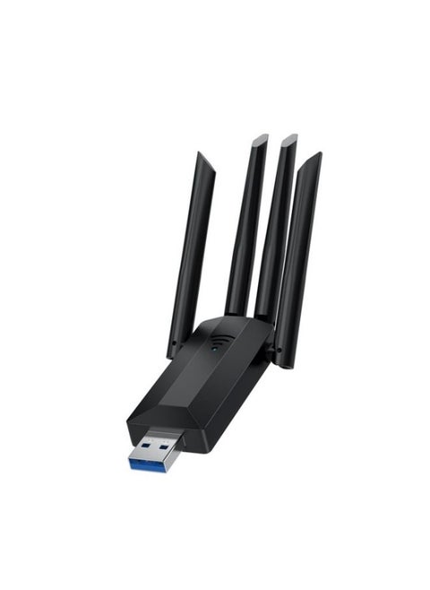 4-Antennas Dual-Band Driver-Free USB3.0 High-Speed Wireless Computer Network Adapter