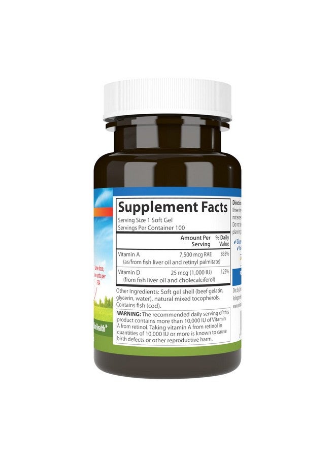 Carlson A  D 25000 Iu 7500 Mcg Rae  1000 Iu 25 Mcg Vision Support Immune Function  Skin Health 100 Softgels - Image 3