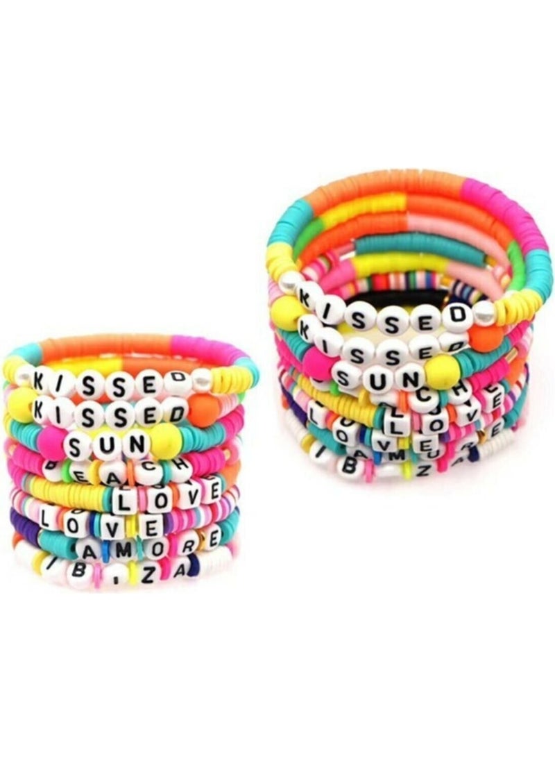 TıkTık AL TıkTık BUY 50 gr Letter BEAD, 4X7MM Flat White on Black Letter Bead (50GR, ~375 Pieces)  - Image 3