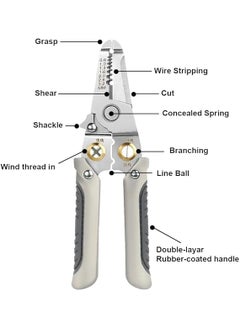 EDBIRET EDBIRET All in 1 Multifunction Stainless Steel Wire Puller Plier Cable Looping Splitting Cutting Pliers Electrical Stripping Tool Wire Stripper And Crimping Tool for Electrician  - Image 3