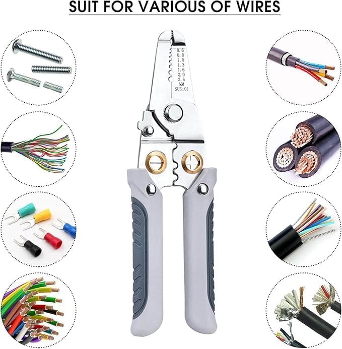 EDBIRET EDBIRET All in 1 Multifunction Stainless Steel Wire Puller Plier Cable Looping Splitting Cutting Pliers Electrical Stripping Tool Wire Stripper And Crimping Tool for Electrician  - Image 5
