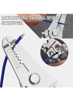 EDBIRET EDBIRET All in 1 Multifunction Stainless Steel Wire Puller Plier Cable Looping Splitting Cutting Pliers Electrical Stripping Tool Wire Stripper And Crimping Tool for Electrician  - Image 2