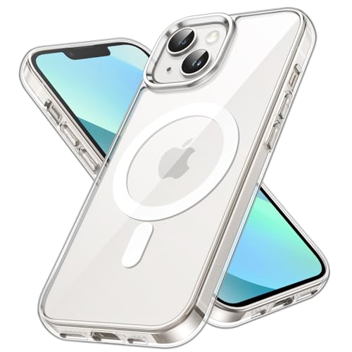 ZedGear for iPhone 13 Case Cover Compatible with Magsafe Anti Yellow Silicone Clear Shockproof Scratch Resistant Protective Phone Soft Silicone Slim Cover for iPhone 13 (Transparent) - Image 1