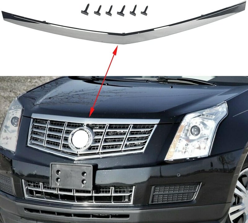 KARPAL Hood Molding Trim Moulding Chrome Compatible with 2010-2016 SRX 22774203 GM1235120 - Image 1
