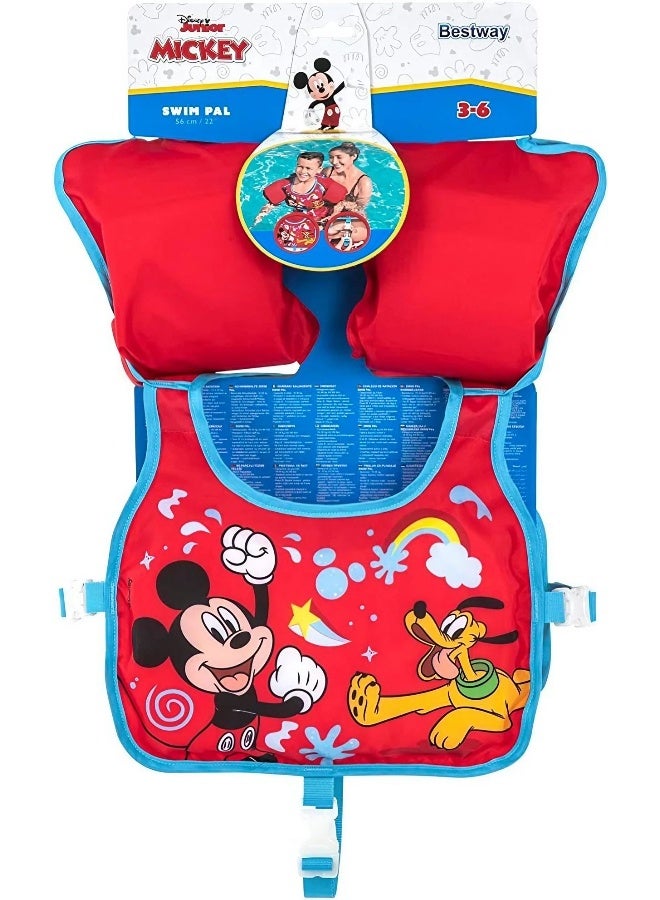 Bestway سترة السباحة بيست واي سويمنغ سيف ABC ديزني جونيور ميكي ماوس - Image 1