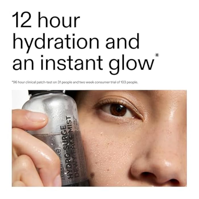The INKEY List Hydro-Surge Dewy Face Mist 2.6 fl oz, Hydration Boosting Spray, Fragrance-Free & Alcohol-Free, Gentle Formula for Sensitive Skin, On-The-Go Application, Vegan Friendly - Image 3