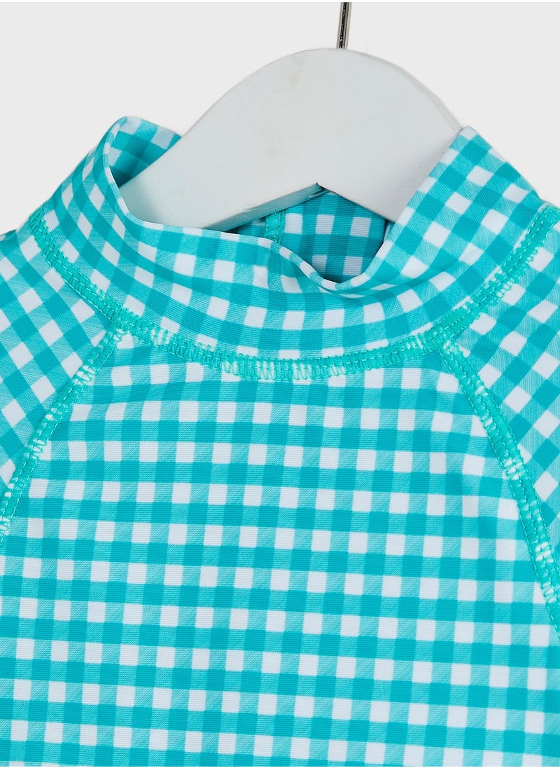Cotton On - Kids Checked Swimsuit - Image 1
