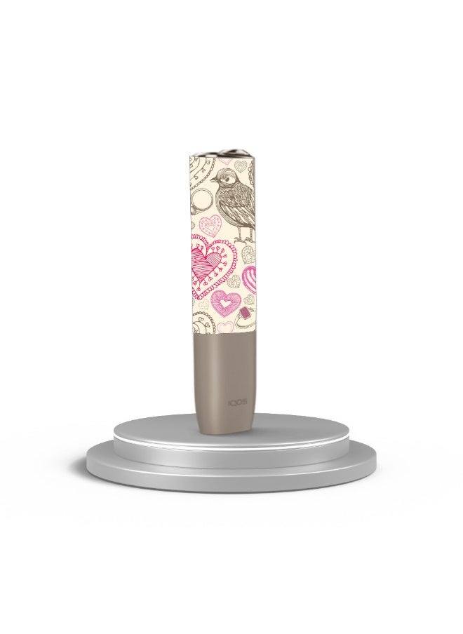 أوزو - OZO Skins Pink Heart And Birds (SE166HJW) For Iqos ILuma one - Image 1